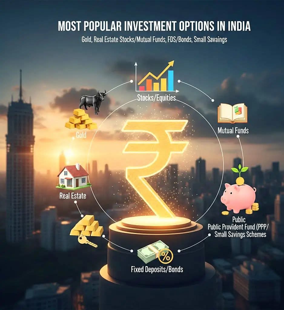 "Most Popular Investment option in india complete guide in hindi” ( भारत में सबसे लोकप्रिय निवेश )